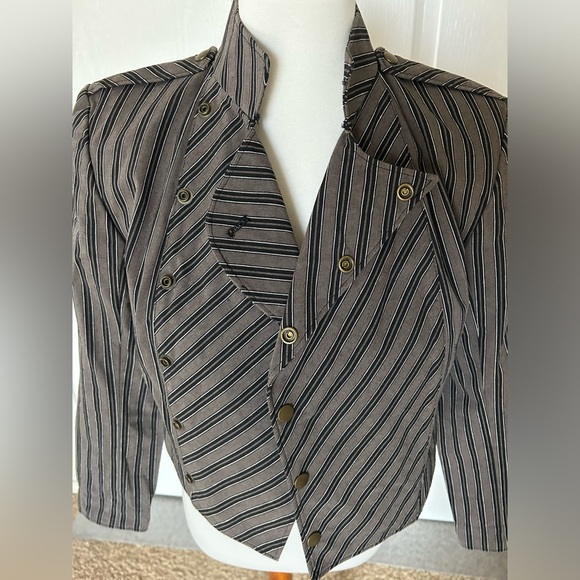 Vintage Striped Blazer Jacket Neiman Marcus - Picture 3 of 5